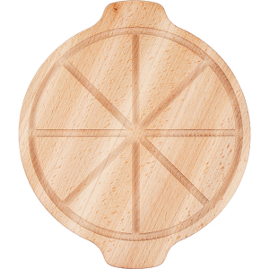 картинка Доска д/пиццы с 2ручками; бук; D=30см; деревян. (04091116) PPwood от интернет-магазина Posuda-bar