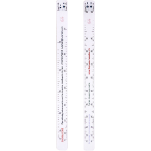 картинка Линейка «Эристофф 0. 5, 0. 7, 1л»; пластик; L=28, B=2см; белый (02123367) STEK от интернет-магазина Posuda-bar