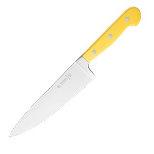 картинка Нож поварской; сталь нерж., пластик; L=335/190, B=43мм; желт., металлич. (04071856) Matfer от интернет-магазина Posuda-bar