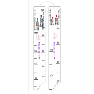картинка Линейка «Русск. стандарт Голд 1л империа»; пластик; 1л; L=28, B=2см; белый, разноцветн. (02122595) STEK от интернет-магазина Posuda-bar