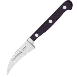 картинка Нож д/фигурной нарезки «Глория Люкс»; сталь, пластик; L=175/75, B=15мм; черный, металлич. (04070818) Felix от интернет-магазина Posuda-bar