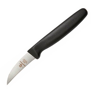 картинка Нож д/чистки овощей; сталь нерж., пластик; L=9см; черный, металлич. (04071788) Matfer от интернет-магазина Posuda-bar