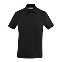 картинка Рубашка поло мужская, размер M; хлопок, эластан; черный (04143838) Greiff от интернет-магазина Posuda-bar