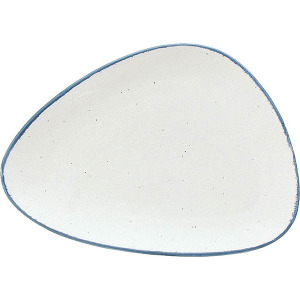 картинка Тарелка мелкая «Органика»; фарфор; L=28, B=20, 5см; белый, синий (03013207) Tognana от интернет-магазина Posuda-bar