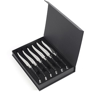 картинка Набор ножей подарочный , ручка (черный рог)[6шт] (04071331) Serax от интернет-магазина Posuda-bar