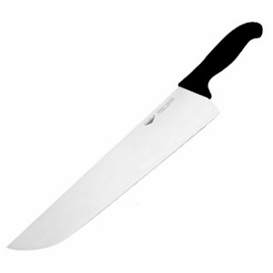 картинка Нож поварской; сталь, пластик; L=360/495, B=70мм; черный, металлич. (04071243) Paderno от интернет-магазина Posuda-bar