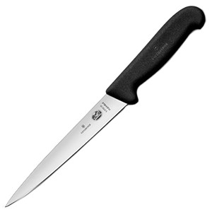 картинка Нож д/филе гибкий; сталь нерж., полипроп.; L=335/205, B=25мм; черный, металлич. (04070262) Victorinox от интернет-магазина Posuda-bar