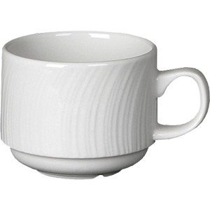 картинка Чашка чайная «Спайро»; фарфор; 210мл; D=80, H=65, L=105мм; белый (03140432) Steelite от интернет-магазина Posuda-bar