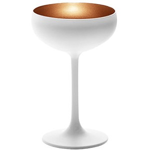картинка Шампан. -блюдце «Олимпик»; хр.стекло; 230мл; D=95, H=147мм; белый, бронз. (01060592) Stoelzle от интернет-магазина Posuda-bar