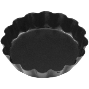 картинка Форма д/выпечки рифленая; сталь, антиприг.покр.; D=6см; черный (04147341) Paderno от интернет-магазина Posuda-bar