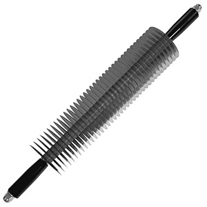 картинка Нож роликовый д/теста 39лезвий; сталь нерж.; L=40см; металлич., черный (04070949) Matfer от интернет-магазина Posuda-bar