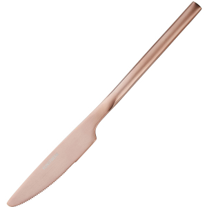 картинка Нож столовый «Саппоро бэйсик»; сталь нерж.; L=22см; роз. золото, матовый (03113209) Kunstwerk от интернет-магазина Posuda-bar