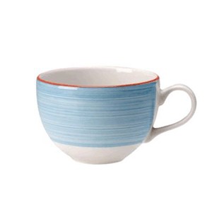 картинка Чашка чайная «Рио Блю»; фарфор; 227мл; D=9, H=6, L=13см; белый, синий (03140713) Steelite от интернет-магазина Posuda-bar