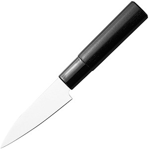 картинка Нож кухонный д/овощей; сталь нерж., дерево; L=205/90, B=22мм; металлич., черный (04072459) Kasumi от интернет-магазина Posuda-bar