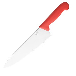 картинка Нож поварской «Шефс»; сталь нерж., пластик; L=43/30, B=6см; красный, металлич. (04071842) Matfer от интернет-магазина Posuda-bar