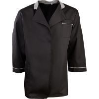 картинка Куртка двубортная 50-52размер; твил; черный (04142763) POV от интернет-магазина Posuda-bar