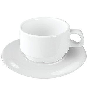 картинка Пара чайная «Кунстверк»; фарфор; 250мл; D=95, H=69, B=155мм; белый (03140691) Kunstwerk от интернет-магазина Posuda-bar