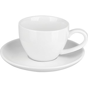 картинка Пара кофейная «Кунстверк»; фарфор; 90мл; белый (03130625) Kunstwerk от интернет-магазина Posuda-bar