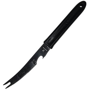 картинка Нож д/сыра «Тутти»; сталь, нейлон; L=230/140, B=15мм; черный, металлич. (02060116) Ilsa от интернет-магазина Posuda-bar