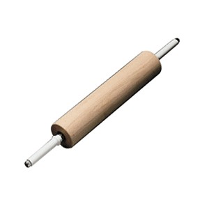 картинка Скалка; бук; D=8, L=65/35см; древесн., белый (04141907) Paderno от интернет-магазина Posuda-bar