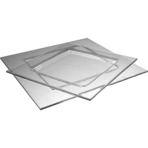картинка Тарелка квадратная «Бордер»; стекло; H=15, L=255, B=253мм; прозр. (03011548) Bdk от интернет-магазина Posuda-bar