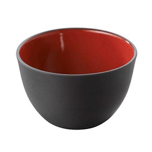картинка Салатник; фарфор; 0, 5л; D=125, H=80мм; черный, красный (03031487) Revol от интернет-магазина Posuda-bar