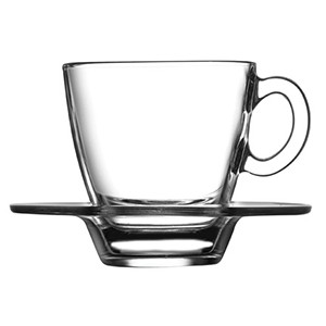 картинка Пара кофейная «Аква»; стекло; 70мл; D=97/58, H=59мм; прозр. (03130459) Pasabahce от интернет-магазина Posuda-bar