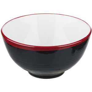 картинка Салатник; фарфор; 0, 75л; D=16см; черный, красный (03031187) Steelite от интернет-магазина Posuda-bar