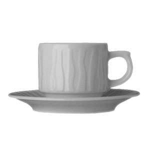 картинка Чашка кофейная «Нестор»; фарфор; 100мл; D=60, H=55, B=85мм; белый (03130385) Lubiana от интернет-магазина Posuda-bar
