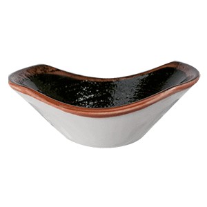 картинка Соусник-салатник «Кото»; фарфор; 45мл; H=3, L=10, B=6см; черный, коричнев. (03040712) Steelite от интернет-магазина Posuda-bar