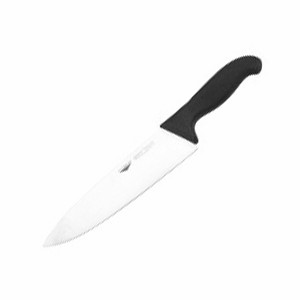 картинка Нож поварской; сталь нерж., полипроп.; L=38/23, B=5см; черный, металлич. (04071217) Paderno от интернет-магазина Posuda-bar