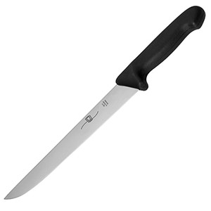 картинка Нож д/мяса; сталь нерж., пластик; L=24см; красный, металлич. (04071845) Matfer от интернет-магазина Posuda-bar