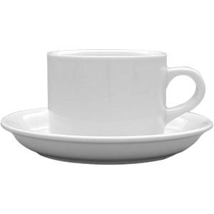 картинка Чашка чайная «Америка»; фарфор; 220мл; D=83, H=63, L=110, B=83мм; белый (03140603) Lubiana от интернет-магазина Posuda-bar