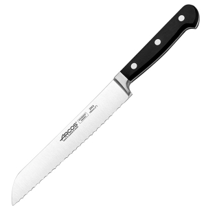 картинка Нож д/хлеба «Класика»; сталь нерж., полиоксиметилен; L=303/180, B=30мм; черный, металлич. (04070590) Arcos от интернет-магазина Posuda-bar