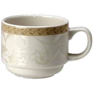 картинка Чашка чайная «Антуанетт»; фарфор; 210мл; D=75, H=70, L=105мм; белый, олив. (03140482) Steelite от интернет-магазина Posuda-bar