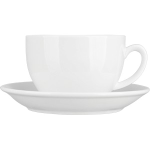 картинка Пара чайная «Кунстверк»; фарфор; 300мл; D=100/155, H=80, L=155мм; белый (03140972) Kunstwerk от интернет-магазина Posuda-bar