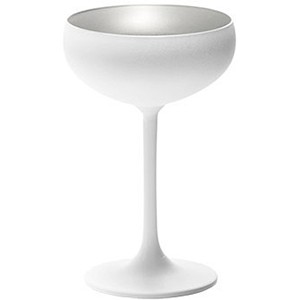 картинка Шампан. -блюдце «Олимпик»; хр.стекло; 230мл; D=95, H=147мм; белый, серебрян. (01060591) Stoelzle от интернет-магазина Posuda-bar