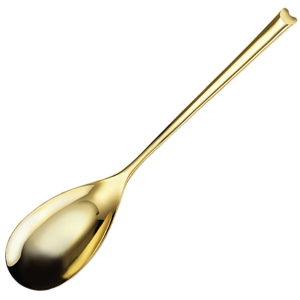 картинка Ложка десертная «Эйч-арт ПВД Голд»; сталь нерж.; золотой (03110990) Sambonet от интернет-магазина Posuda-bar