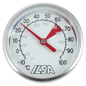 картинка Термометр д/молока ( -10° +100° C); сталь; D=45, L=138/125, B=55мм; металлич. (04142311) Ilsa от интернет-магазина Posuda-bar