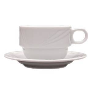 картинка Чашка чайная «Аркадия»; фарфор; 180мл; D=75, H=65, B=110мм; белый (03140381) Lubiana от интернет-магазина Posuda-bar