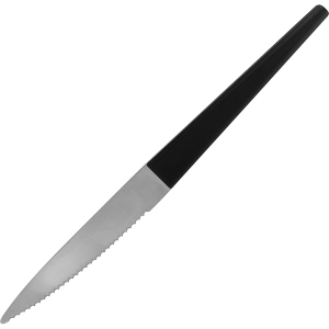 картинка Нож д/стейка «Трапе»; сталь нерж., пластик; L=230/110, B=17мм; металлич., черный (03113108) Eternum от интернет-магазина Posuda-bar