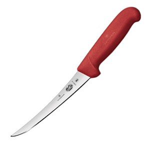 картинка Нож д/обвалки мяса; сталь нерж., полипроп.; L=285/155, B=22мм; красный, металлич. (04071822) Victorinox от интернет-магазина Posuda-bar