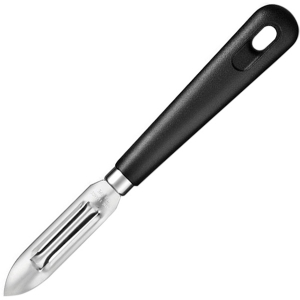 картинка Нож д/чистки овощей; сталь нерж.; L=180/70, B=15мм; металлич., черный (04070493) Matfer от интернет-магазина Posuda-bar