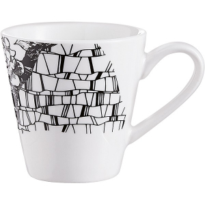 картинка Чашка «Фрагмент Ардуаз»; фарфор; 80мл; белый, серый (03130468) Chef&sommelier от интернет-магазина Posuda-bar