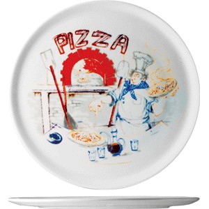 картинка Блюдо д/пиццы с рисунком «Чинция»; фарфор; D=28, 5см; белый, роспись (03020438) Tognana от интернет-магазина Posuda-bar