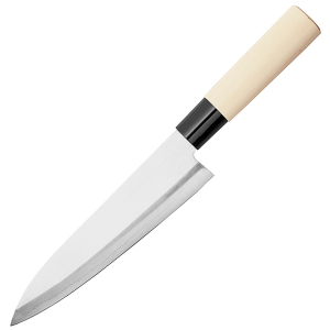 картинка Нож кухонный «Киото» двусторонняя заточка; сталь нерж., дерево; L=30/18, B=4см (04072470) Sekiryu от интернет-магазина Posuda-bar
