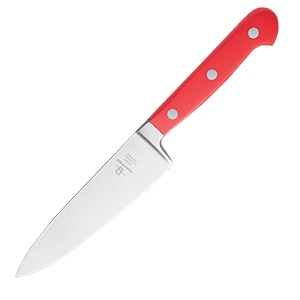картинка Нож поварской; сталь нерж., пластик; L=275/150, B=35мм; красный, металлич. (04071853) Matfer от интернет-магазина Posuda-bar