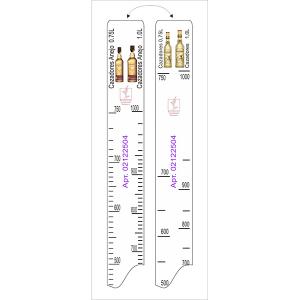картинка Линейка «Казадорес Бланко, Аньехо 0. 75, 1»; пластик; L=28, B=2см; белый (02122504) STEK от интернет-магазина Posuda-bar