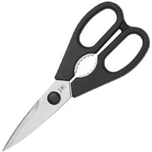 картинка Ножницы кухонные; сталь, пластик; L=210/10, B=25мм; черный, металлич. (04070704) Felix от интернет-магазина Posuda-bar