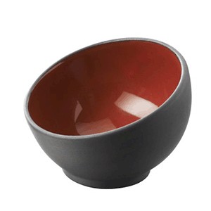 картинка Салатник д/компл.; керамика; 30мл; D=70, H=55мм; черный, красный (03031480) Revol от интернет-магазина Posuda-bar